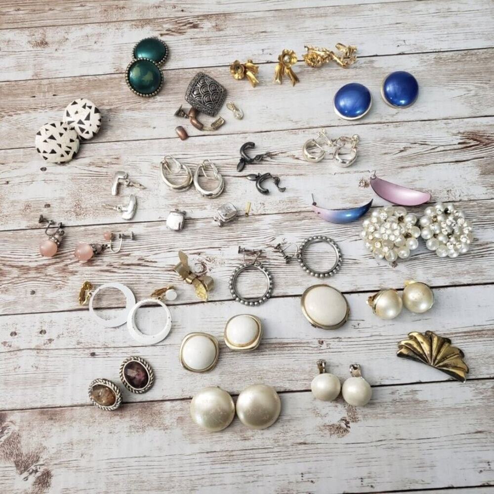 Job Lot of Vintage Earrings - For Crafting / Breakdown / Repair